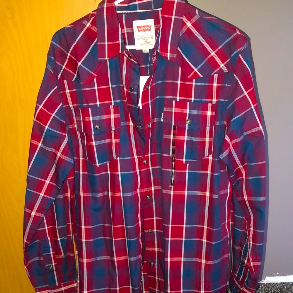 Mens plaid button down